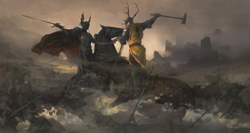 Robert Baratheon vs. Rhaegar Targaryen. Artist: Justin Sweet